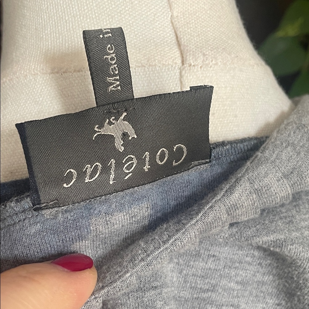 COTELAC Sweatshirt Gray Blue Women's Top Size 1 fits Small Medium - Picture 13 of 13